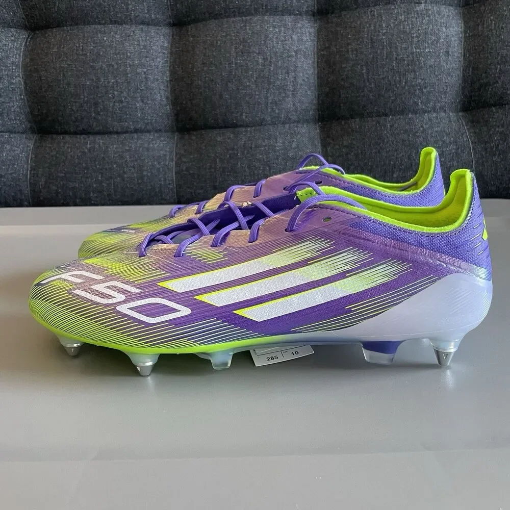 Size 10.5 - Adidas F50 Elite SG Soccer Cleats Purple Green JH7633 Men’s